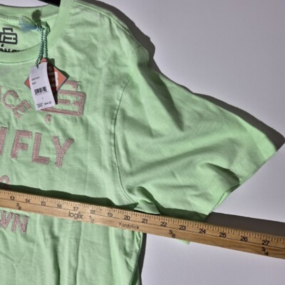Born Fly T-Shirt Mint Green and Pink - Men's Size Small New In Bag - Picture 7 of 7
